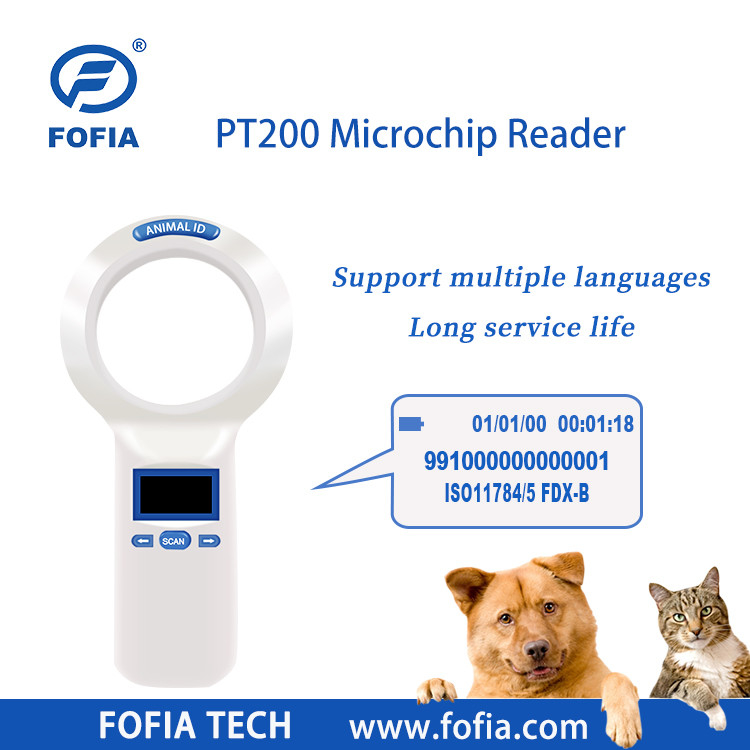 Animal de estimação animal Chip Reader da leitura 134.2khz do microchip