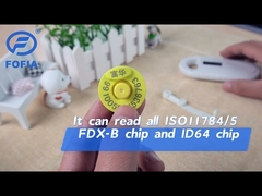 Leitor RFID Scanner de Identificação Animal Portátil ISO 134.2khz Para Animais de Estimação