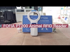 PT200 Leitor portátil de identificação de animais com longa distância e comunicação USB FDX-B Tag Reader