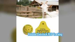 Etiquetas auriculares de animais RFID certificadas pela ICAR para rastreamento de gado