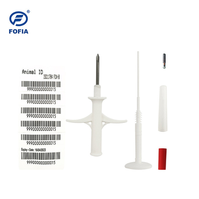 2.12X11.5mm ID RFID Bioglass Microchip Tag 134.2KHZ para Cavalos em Seringa Branca