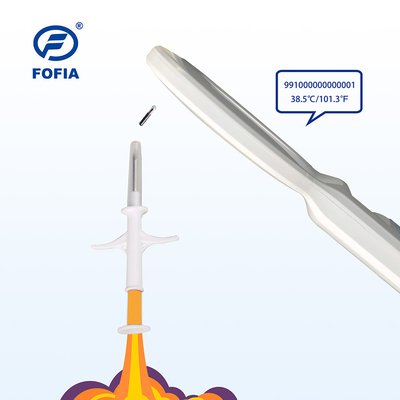 Sensor de temperatura animal injetável Chip In do RFID 2.12*12mm Glasstag