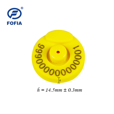 TPU Material RFID Ear Tag para identificação de porcos Chips europeus com segurança de dados única