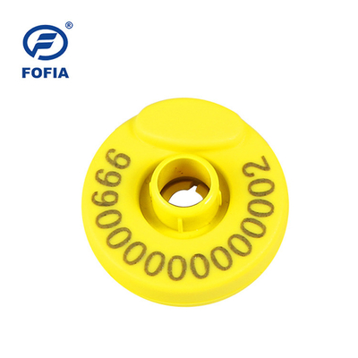 TPU Material RFID Ear Tag para identificação de porcos Chips europeus com segurança de dados única