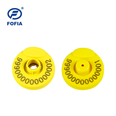 FOFIA RFID Electronic Ear Tag Etiquetas de rastreamento de animais com termômetro para bovinos e ovinos
