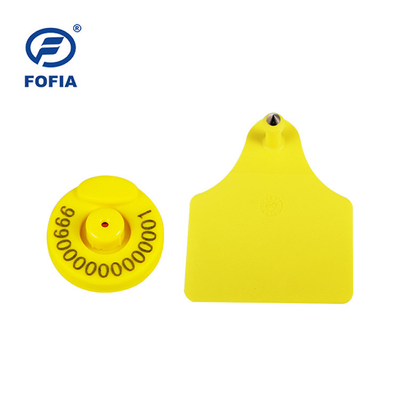FOFIA RFID Electronic Ear Tag Etiquetas de rastreamento de animais com termômetro para bovinos e ovinos