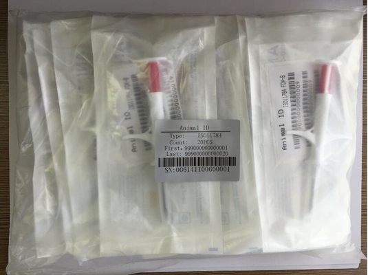 ISO11784/5 FDX-B Padrão RFID Animal ID Microchip Seringa descartável Chips Segurança de dados únicos
