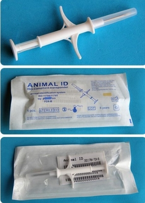 ISO11784/5 FDX-B Padrão RFID Animal ID Microchip Seringa descartável Chips Segurança de dados únicos