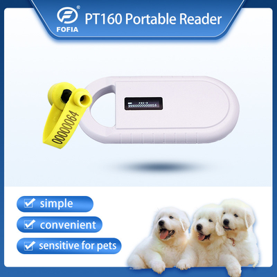 Compacto, fácil de usar, leitor de microchips para animais com bateria recarregável