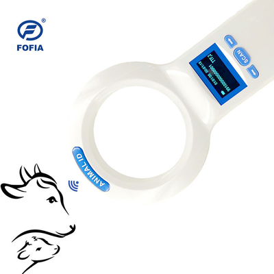 Etiqueta animal portátil do leitor 134.2khz do varredor do microchip do RFID