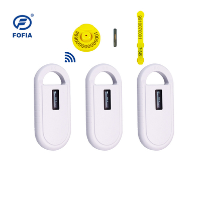 Scanner de microchip compacto recarregável com tela OLED