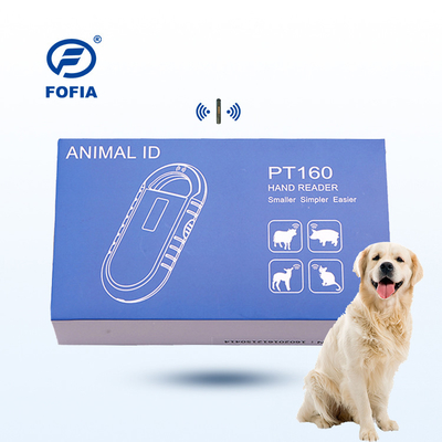 Scanner de microchip compacto recarregável com tela OLED