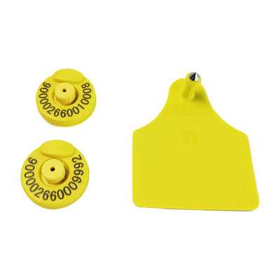 Marca de ouvido RFID amarelo leve para rastreamento e gestão de gado