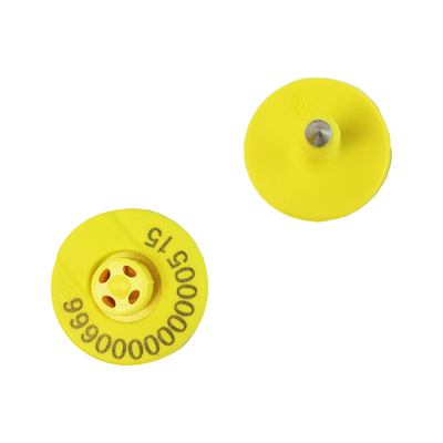 Marca de ouvido RFID de cor e frequência personalizável para vaca com peso de 2g e altura de 22,5mm