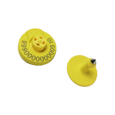Chips europeus com segurança de dados única ET907 ISO High Security Smart Ear Tag para vaca