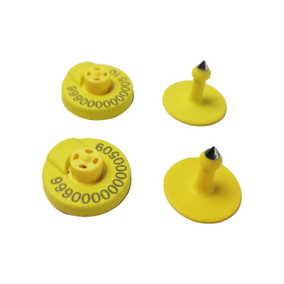 134.2 Khz Easy Yellow Electronic Ear Tags para bovinos