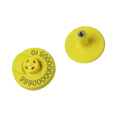 Etiqueta auditiva RFID confiável ISO11784/5 HDX R/W 6.7g Peso Etiquetas auditivas de gado personalizadas