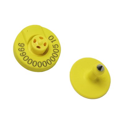 134.2 Khz Easy Yellow Electronic Ear Tags para bovinos