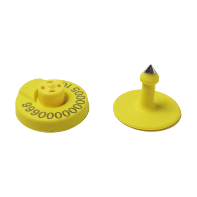 134.2 Khz Easy Yellow Electronic Ear Tags para bovinos