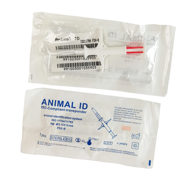 Etiqueta de microchip implantável para rastreamento de animais EO universal esterilizado Número de 15 dígitos