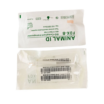 ISO11784/5 FDX-B 134.2KHz Microchip Implantável para Identificação de Animais Com Bioglass Tag de 2,12*12mm