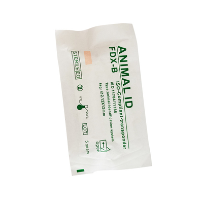 Padrão R/W ISO 11784/5 FDX-B Microchip de identificação ISO em seringa branca para identificação de animais