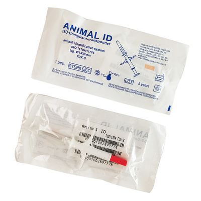 Padrão R/W ISO 11784/5 FDX-B Microchip de identificação ISO em seringa branca para identificação de animais