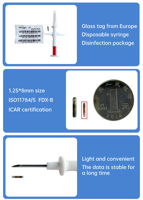 Fofia 2026 Venda Quente RFID 134.2kHz Animal ID Microchip Integrado Tipo Ear Tag ZS009 Impermeável para Injeção de Animais de Criação