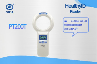 PT280T Microchip Animal Scanner para microchips ISO11784/5 e FOFIA HT001 Chip de Temperatura