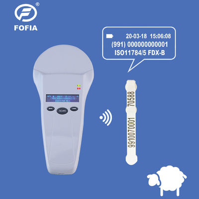 PT580 Scanner de microchip animal portátil para leitura de etiquetas ISO11784 FDX-B ID64 e HDX
