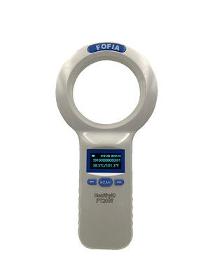 Leitor portátil de microchip de transponder ISO USB transferível para identificação de animais de estimação