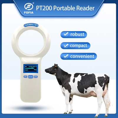 134.2KHz Alta sensibilidade de digitalização Microchip Animal Scanner 1000 registros Memória
