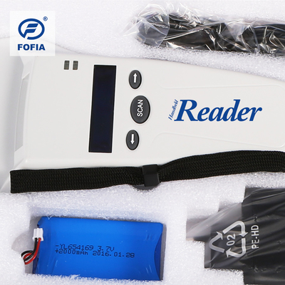 Scanner de microchip de animais portátil multifuncional / leitor de identificação de animais