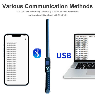 ISO11784/5 RFID portátil 134.2khz Leitor de RFID de longo alcance Uhf Leitor de etiquetas de orelhas de gado