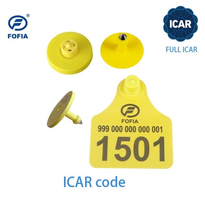 Etiquetas auriculares RFID bovinas invioláveis de plástico TPU certificadas ICAR