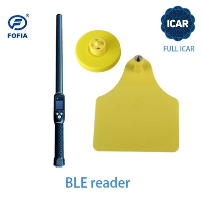FULL ICAR ET908 Marca de ouvido circular para identificação de animais com suporte ao leitor BLE ISO11784/5 Código ICAR não compartilhado