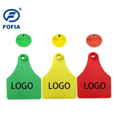 Etiqueta auricular RFID Visual Tag Mini / Médio / Grande Tamanho Suporte para Impressão a Laser 134.2 Khz Amarelo Ou Outras 8 Cores Disponíveis