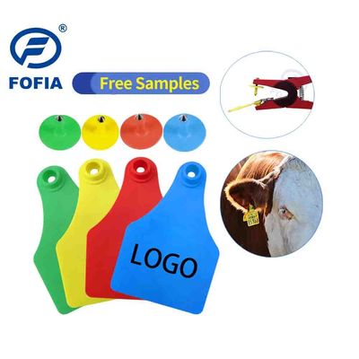 Etiqueta visual RFID Mini / Médio / Grande Tamanho A melhor escolha para o manejo de animais Impressão a laser Suporte 134.2 Khz Amarelo