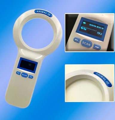 Scanner portátil de microchip RFID com bateria de lítio recarregável para identificação rápida de animais e rastreamento veterinário