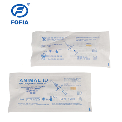 Microchip de identificação animal ISO11784/5 FDX-B para monitoramento e gerenciamento da temperatura animal