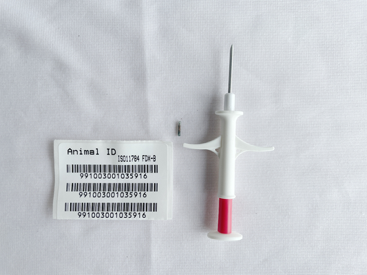 Microchip RFID FDX-B para identificação animal, alta precisão, 2,12*12mm/1,4*8mm