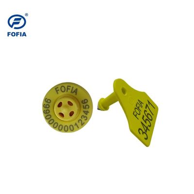 FULL ICAR ET908 Marcas de ouvido eletrónico circular com leitor BLE para identificação de animais e código ICAR ISO11784/5 não partilhado