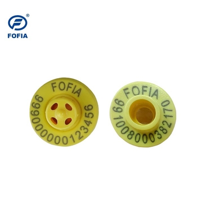 ISO11784/5 Código ICAR não compartilhado FULL ICAR ET908 Marca de ouvido RFID circular para identificação de animais com suporte de leitor BLE