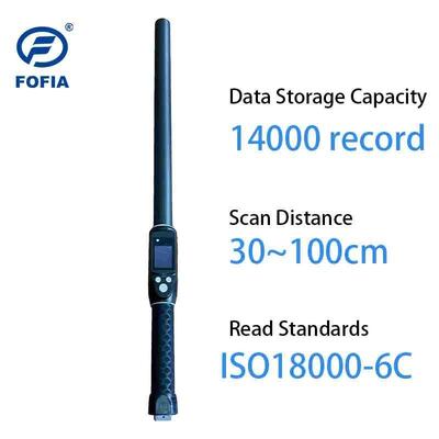 Distância de Leitura 30 a 100cm Leitor RFID Animal Scanner Bluetooth Pecuária RFID Stick Reader Sistema Operacional Todos