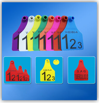 White Animal Tracking Customizable Laser Print Ear Tags Livestock Tags for Animal Identification and Tracking
