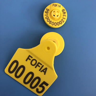 Etiquetas de orelha eletrônicas impermeáveis Rfid ISO11784 animal 50pcs