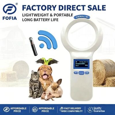 Scanner de microchip RFID alimentado por bateria de lítio recarregável simplificando o processo de identificação