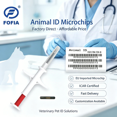 ICAR Microchip esterilizado implantável com ISO11784/5 FDX-B para identificação de animais