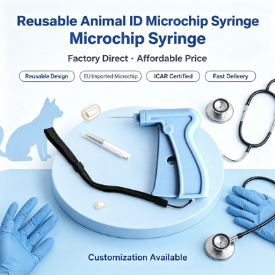 ISO11784/5 FDX-B 134.2KHz Microchip Implantável para Identificação de Animais Com Bioglass Tag de 2,12*12mm