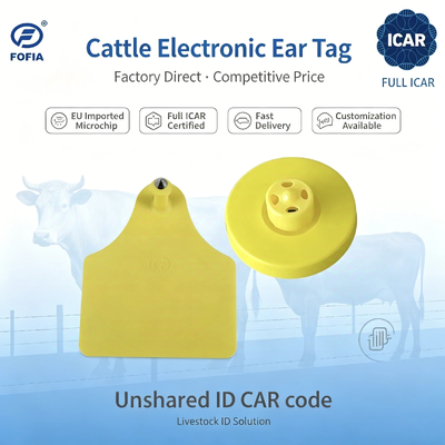 Etiqueta auricular profissional de gado para identificação e monitoramento de gado, oferecendo soluções de gerenciamento e rastreabilidade de fazendas
